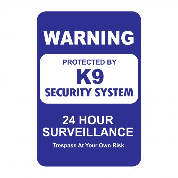 K9 Security System Mini Garden Sign