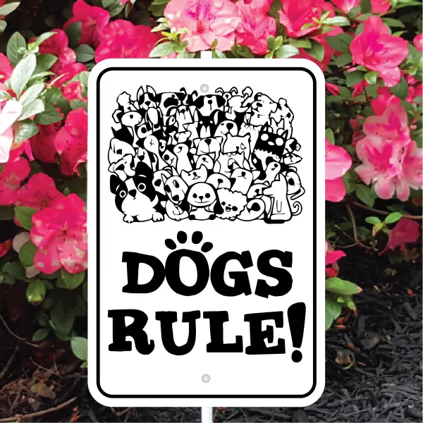 Dogs Rule Mini Garden Sign - Image 3