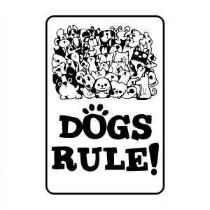 Dogs Rule Mini Garden Sign