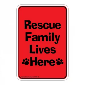 Rescue Family Lives Here Mini Garden Sign