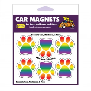 Rainbow Pride Mini Paws Magnets