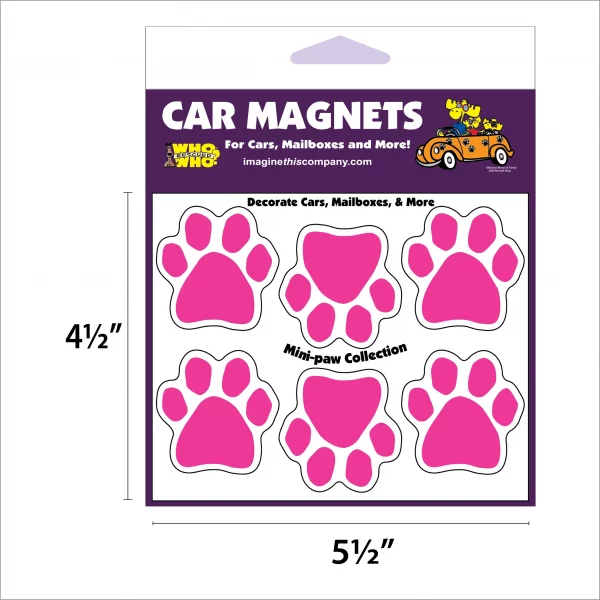 Pink Mini Paws Magnets - Image 2