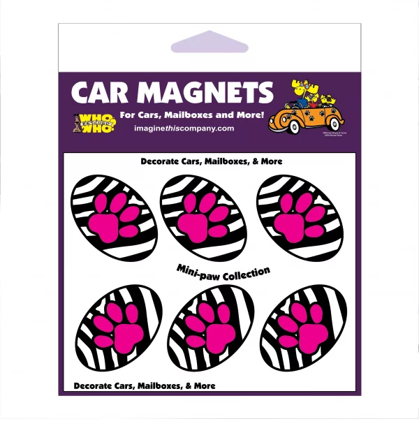 Zebra Paws Mini Paws Magnets