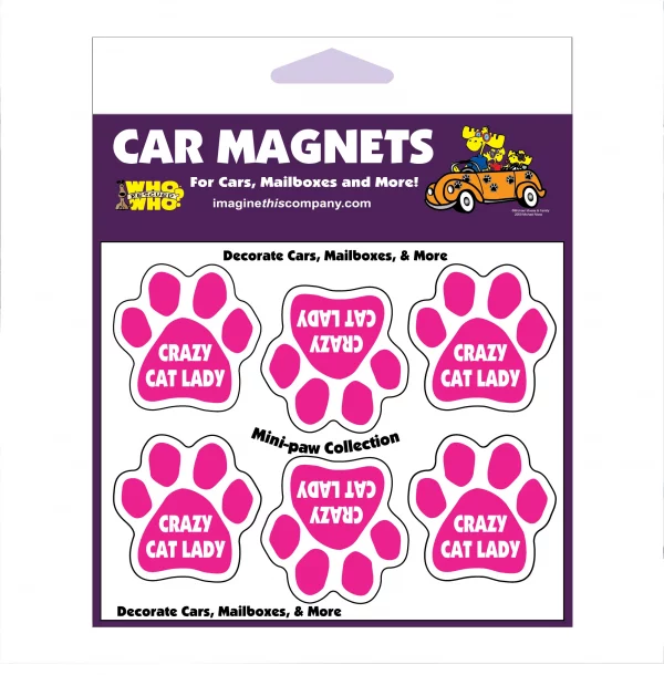 Crazy Cat Lady Mini Paws Magnets