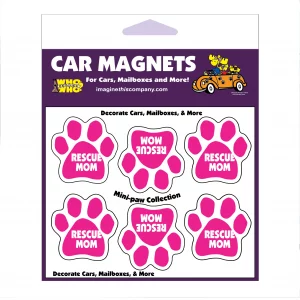 Rescue Mom Mini Paws Magnets