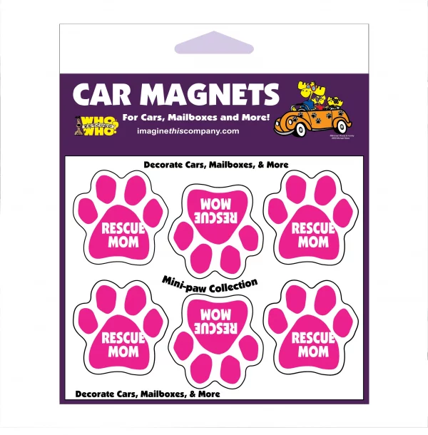 Rescue Mom Mini Paws Magnets