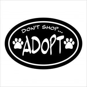 Don’t Shop Adopt Oval Magnet