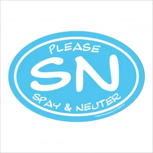 Spay Neuter Blue Oval Magnet