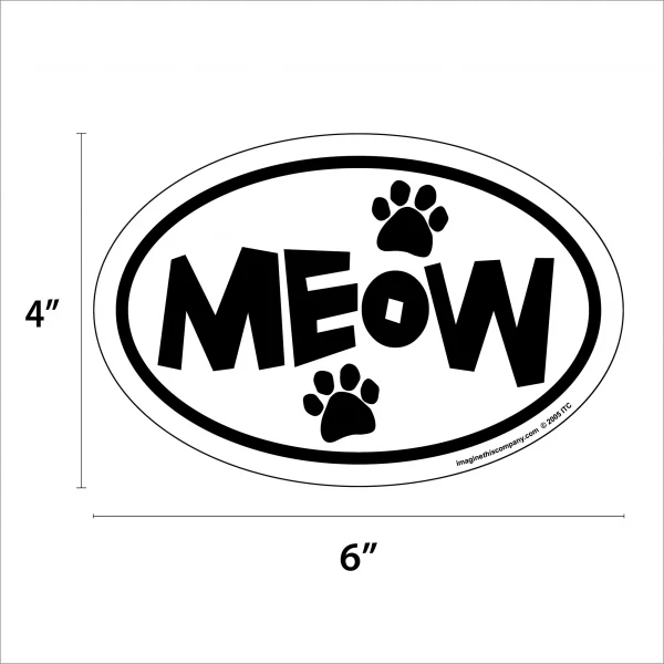 Meow Oval Magnet - Image 2