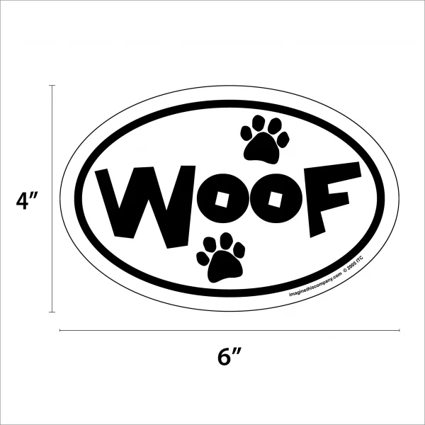 Woof Oval Magnet - Image 2