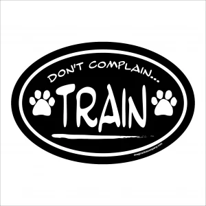 Don't Complain Train Oval Magnet