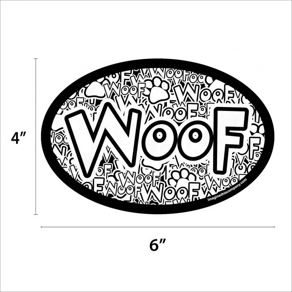 Crazy Woof Oval Magnet - Image 2