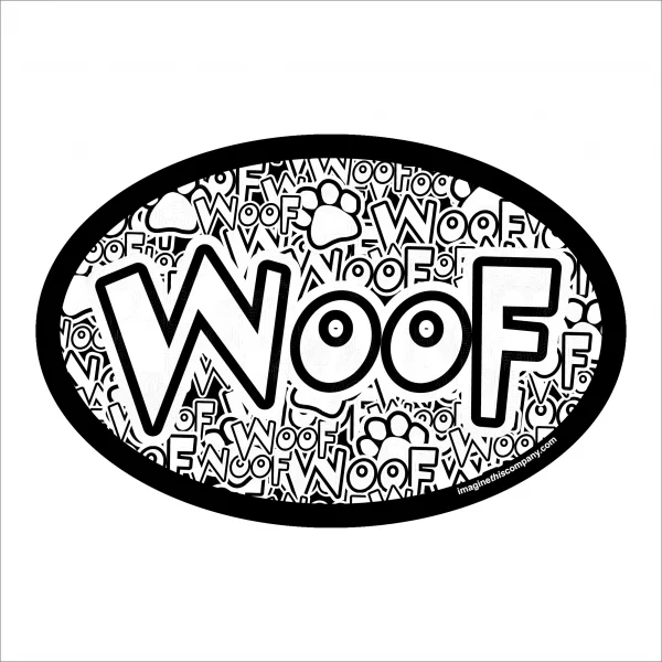 Crazy Woof Oval Magnet