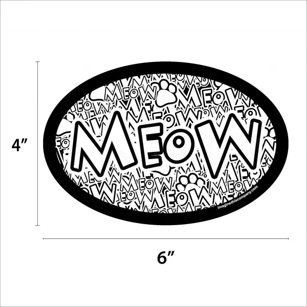 Crazy Meow Oval Magnet - Image 2