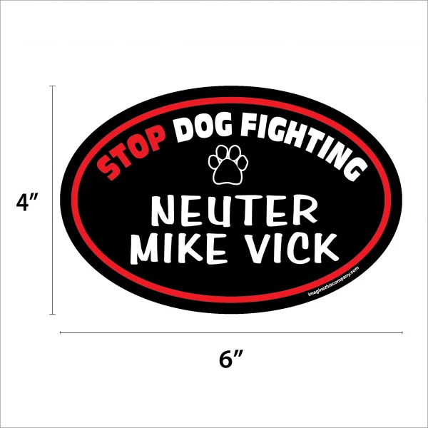 Neuter Mike Vick Oval Magnet - Image 2