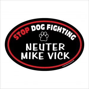 Neuter Mike Vick Oval Magnet