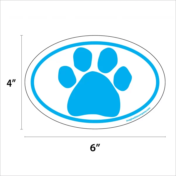 Blue Paw Oval Magnet - Image 2