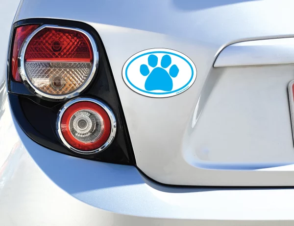 Blue Paw Oval Magnet - Image 3