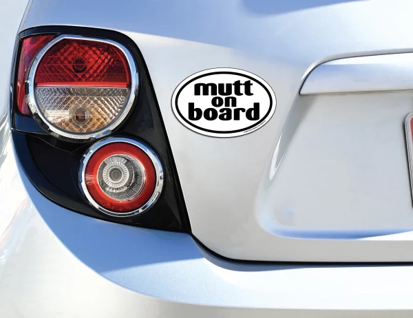 Mutt On Board Oval Magnet - Image 3