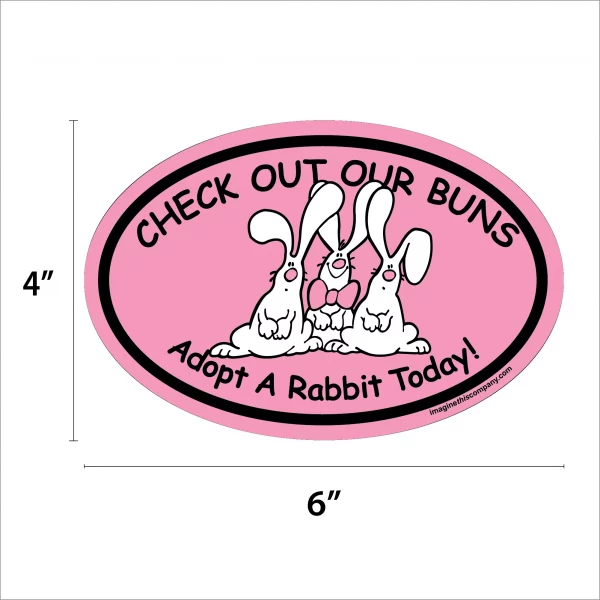 Check Out Our Buns Oval Magnet - Image 2
