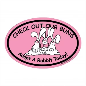 Check Out Our Buns Oval Magnet