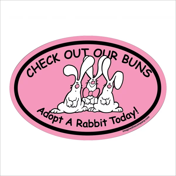 Check Out Our Buns Oval Magnet