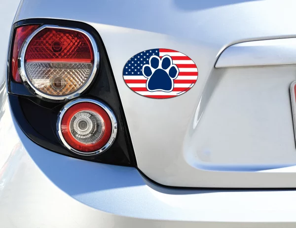 American Flag Oval Magnet - Image 3