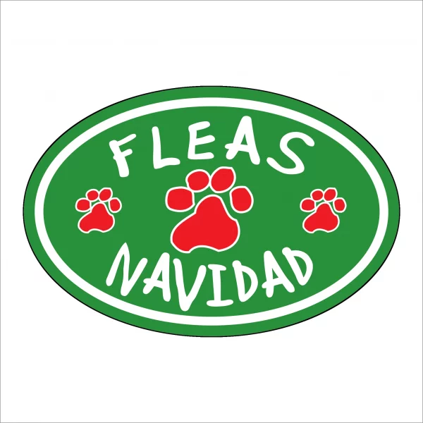 Fleas Navidad Oval Magnet