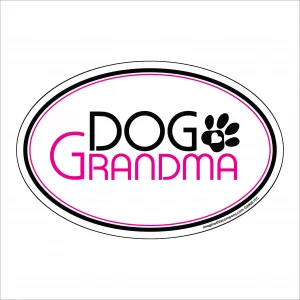 Dog Grandma Oval Magnet