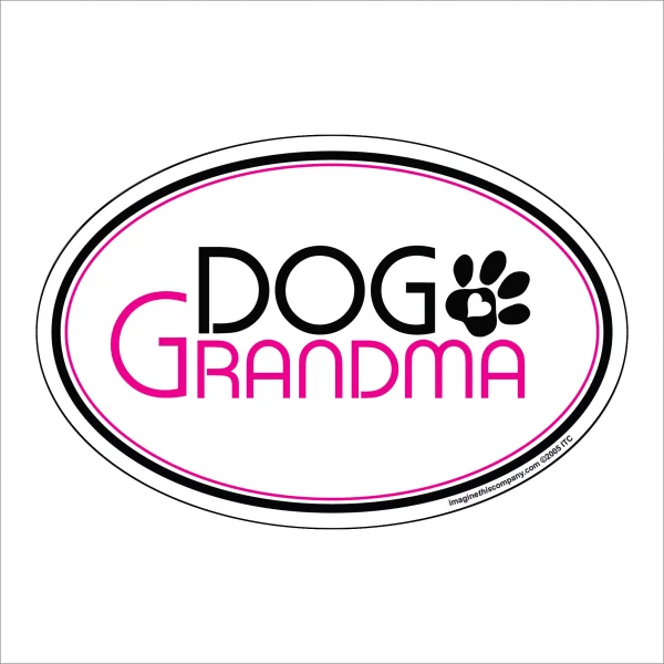 Dog Grandma Oval Magnet