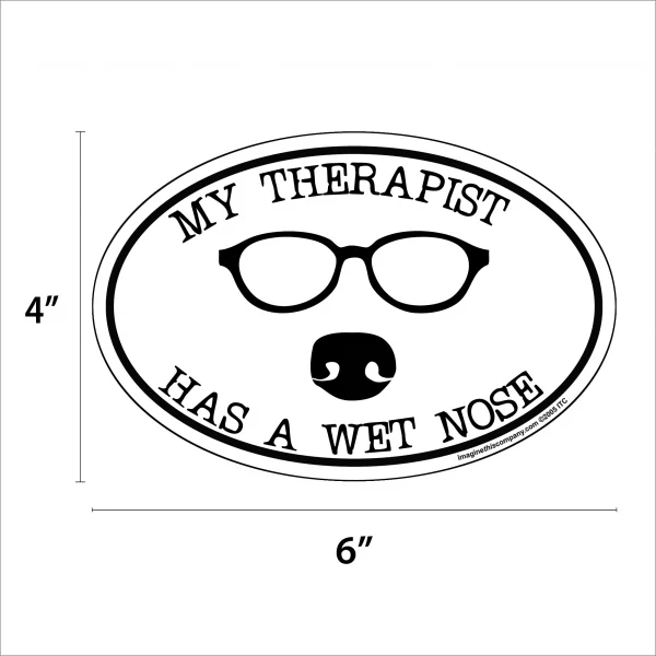 My Therapist Has a Wet Nose Oval Magnet - Image 2