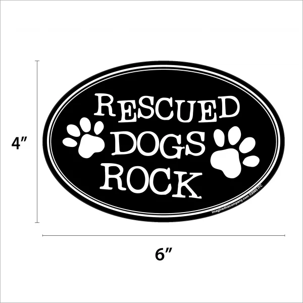 Rescued Dogs Rock Oval Magnet - Image 2