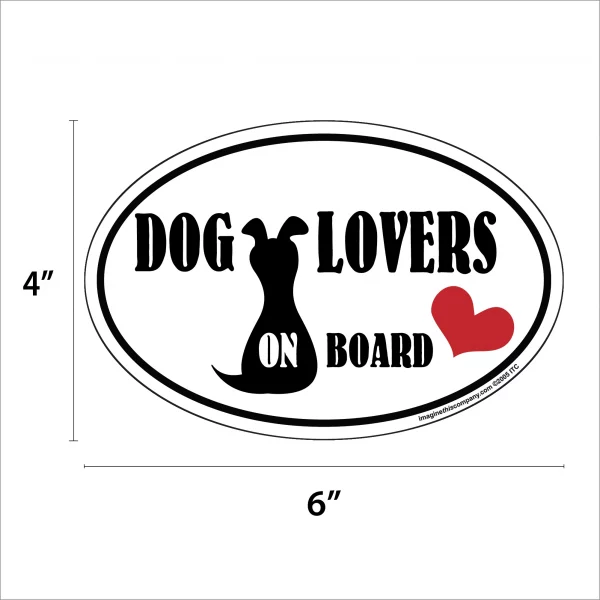 Dog Lovers on Board Oval Magnet - Image 2