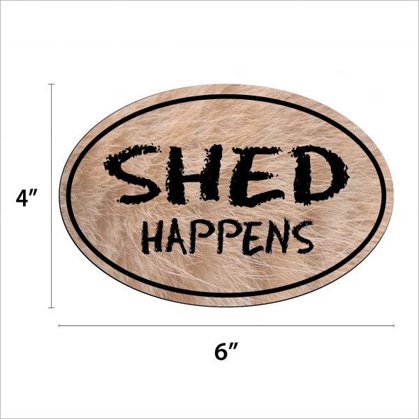 Furry Shed Happens Oval Magnet - Image 2