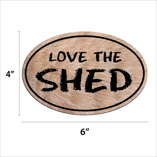 Furry Love The Shed Oval Magnet - Image 2