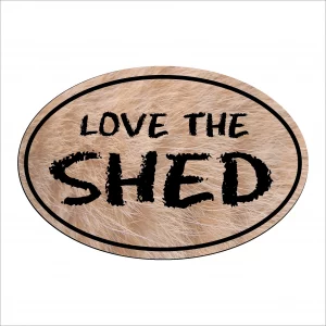 Furry Love The Shed Oval Magnet