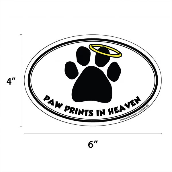 Pawprints In Heaven Oval Magnet - Image 2