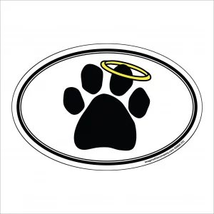 Halo Paw Oval Magnet