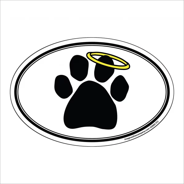 Halo Paw Oval Magnet