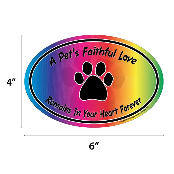 A Pets Faithful Love Oval Magnet - Image 2