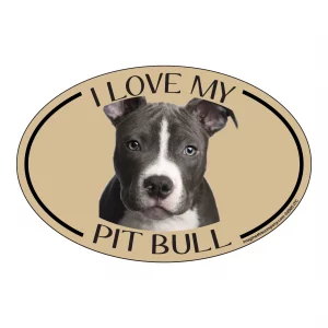 I Love my Pit Bull Magnet - Oval Shaped 4" x 6"
