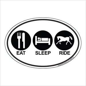 Eat Sleep Ride Oval Magnet