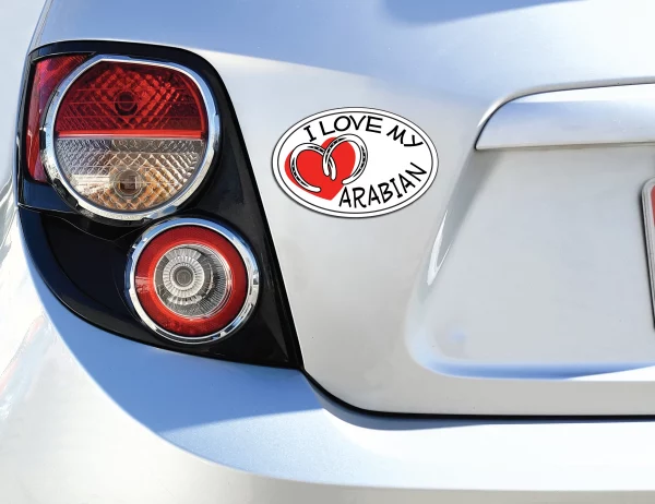 I Heart My Arabian Oval Magnet - Image 3