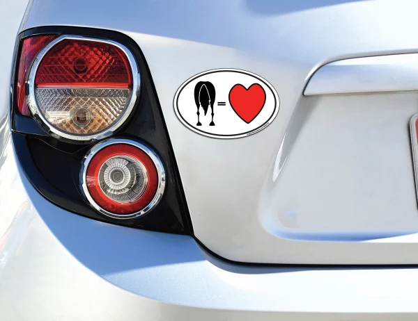 Horse = Heart Oval Magnet - Image 3