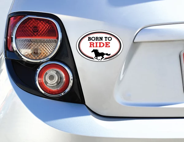 Born To Ride Oval Magnet - Image 3