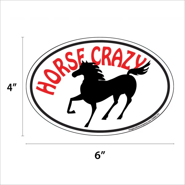 Horse Crazy Oval Magnet - Image 2