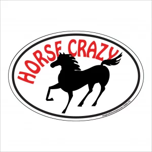 Horse Crazy Oval Magnet