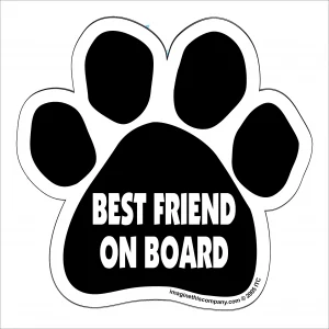 Best Friend on Board Paw Magnet