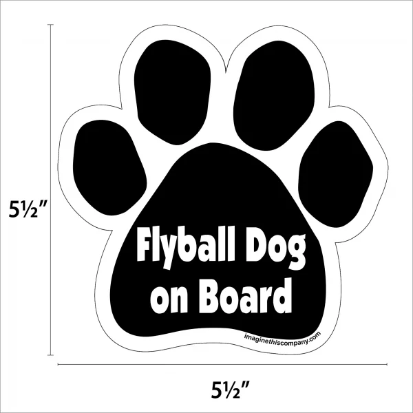 Flyball Dog On Board Paw Magnet - Image 2