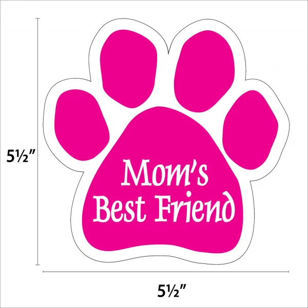 Mom's Best Friend Pink Paw Magnet - Image 2